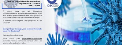 IQSC oferece bolsas para atuar em Rede de Pesquisa contra a COVID-19